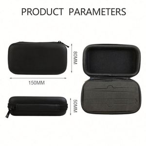 Étui à outils portable personnalisable en EVA, petit format, en cuir noir, étanche, boîte de rangement pour outils, en nylon et polyester, avec éponge antichoc - Product Image 6