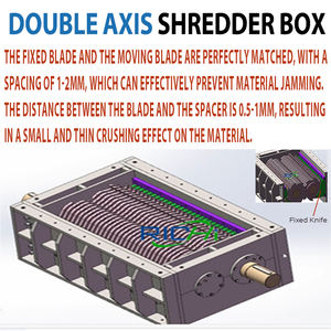 RICHI Rotary <span class=keywords><strong>Shear</strong></span> Shredder para Metais Resistentes e Materiais Densos com Superior Cutting Power Shredder Machine - Product Image 4