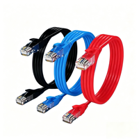 Cable de Red Plano Kneysum CAT6 de Cobre Sólido S/FTP 30AWG, Conector RJ45, 1m/2m/3m/5m/8m, Cable de Conexión de 4 Pares, ROHS Ethernet