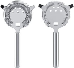 Wholesale Two Prong <b>Bar</b> Tool Stainless Steel <b>Drink</b> Cocktail Strainer for Professional Bartender Mixologist - Product Image 4