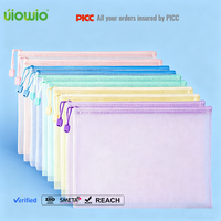 Pochette multifonctionnelle grande capacité transparente UIOWIO, porte-documents portable avec fermeture éclair, sacs de rangement pour dossiers
