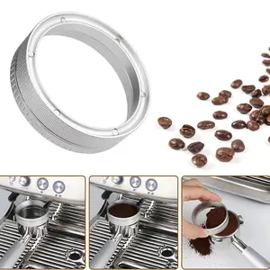 Entonnoir de dosage magnétique Entonnoir pour porte-filtre à café expresso Anneau de dosage expresso Compatible avec le porte-filtre en alliage d'aluminium