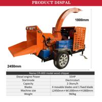 Offre Spéciale 55Hp broyeur de bois machine mobile diesel pulvérisateur de bois machines de jardin broyeur de bois