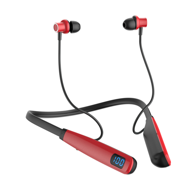 Magnetic Bass Neckband Sport Earphones BT 5.3 Wireless Earbuds with Mic Stereo Fast Charging Support Huge 500mAh Battery RD18