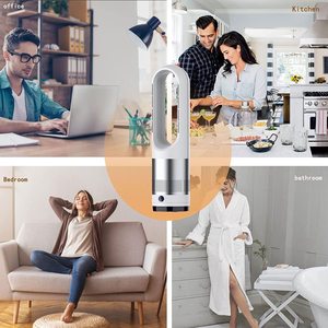 Ventilateur tour sans pales intelligent TUYA WIFI pour la maison, avec fonctions de refroidissement et de chauffage, 80 cm, fabriqué en Chine. Rotation automatique à 80 degrés - Product Image 4