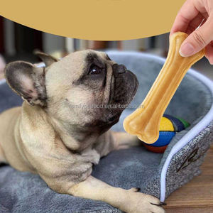 Fábrica al por mayor de alta calidad de 12,5 pulgadas de cuero crudo Natural hueso prensado entrenamiento de mascotas Molar perro masticar aperitivos golosinas para perros - Product Image 4