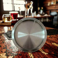 Plateaux de service personnalisés en acier inoxydable écologiques pour cocktails et collations, pour les fêtes et l'utilisation avec du vin