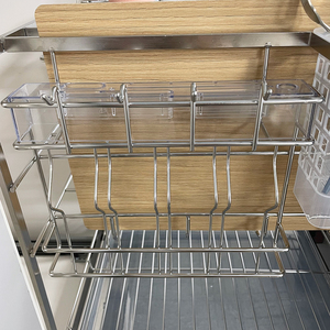 Étagère à épices coulissante de cuisine au design moderne, paniers de rangement fins en fil métallique pour l'organisation, étagères coulissantes pour assaisonnements - Product Image 5
