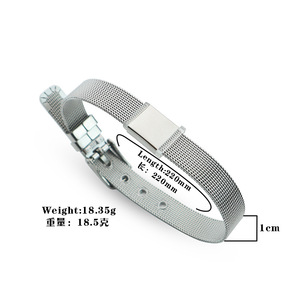 Aimgal 316สแตนเลสตาข่ายเข็มขัดหัวเข็มขัดหลายขนาดปรับแต่ง DIY สร้อยข้อมือเครื่องประดับ<span class=keywords><strong>เด็ก</strong></span> - Product Image 4