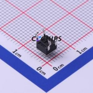 TS4543CJ Tactile Switch Through hole Component (THT)-4P,4.5x4.5mm Switch Single Pole Single Throw Round Button 2.5N Through Hole - Product Image 2