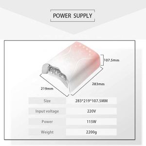 AT-NDUV-264 OEM <span class=keywords><strong>2025</strong></span> mới nhất Gel Máy sấy Máy công suất cao 115 Wát có thể sạc lại không dây Nail UV LED đèn cho Acrylic đánh bóng - Product Image 4