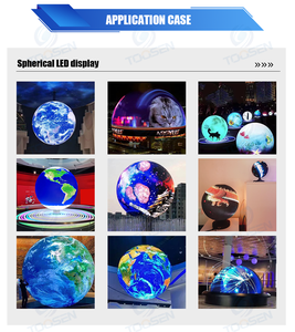 Entrega rápida 1m 1.2m 1.5m 2m de diâmetro esférico <span class=keywords><strong>LED</strong></span> tela P1.8 P2.5 esfera tela forma irregular arco <span class=keywords><strong>LED</strong></span> Display fábrica OEM - Product Image 3