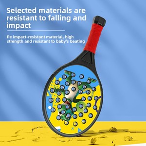 Ensemble de raquettes de tennis de plage pour enfants en gros, léger et sûr, <span class=keywords><strong>jeu</strong></span> de <span class=keywords><strong>padel</strong></span> d'extérieur avec 4 balles pour les sports en famille et au parc - Product Image 3