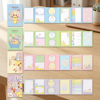 Set de 6 Blocs de Notas Adhesivas Pokémon, 12 Piezas, Papelería Coreana para Niños, Bloc de Notas con Personajes Lindos, Pikaed Anime, Venta al por Mayor para la Escuela, AB0172