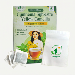 Tisane vietnamienne de Gymnema Sylvestre séché à froid et de Camélia jaune en sachets, 40x2g, Boîte Premium Bio pour le bien-être quotidien, Marque privée - Product Image 1
