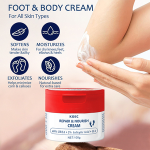 Crème réparatrice pour les pieds KOEC 40% d'urée 100g Vente en gros Crème hydratante pour les mains et les pieds pour les talons et les pieds secs et fissurés <span class=keywords><strong>Antifongique</strong></span> - Product Image 6