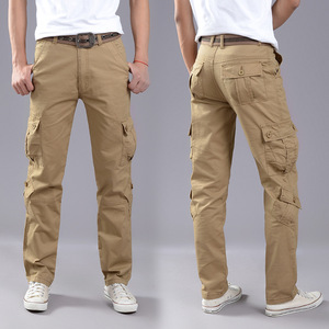 <span class=keywords><strong>Pantalones</strong></span> <span class=keywords><strong>Cargo</strong></span> de Trabajo para <span class=keywords><strong>Hombre</strong></span>, Estilo Casual para Exteriores, Corte Recto, Ajustados, <span class=keywords><strong>Pantalones</strong></span> Largos con Múltiples Bolsillos - Product Image 2