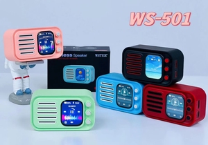 Nuevo Altavoz Inteligente WS-501 con Pantalla, Bluetooth, Reloj Despertador con Letras, <span class=keywords><strong>Radio</strong></span> <span class=keywords><strong>FM</strong></span> TWS, Localizador de Teléfono, Reproductor Recargable - Product Image 2