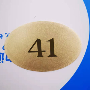 Brass Desk <b>Cards</b> Gold Number 41 Modern Simple Home <b>Table</b> Signs Metal Plate For Hotel Restaurant Supplies - Product Image 3