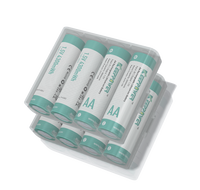 Keeppower baterai Lithium-ion 1.5V AA 4300mWh/2866mAh dengan 8 Pak dalam 2 casing plastik-tahan lama untuk kamera dan kunci (P1450I2)