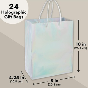 Ventes en gros de sacs en papier holographique de haute qualité pour vêtements de luxe avec logo personnalisé - Product Image 2