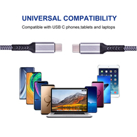 Kabel Transfer Data USB Tipe C ke USB C, 240W PD 3.1 pengisian cepat OEM Factory 100W 3.2 Gen2 USBC 10Gbps 20Gbps 1m 2m 3m