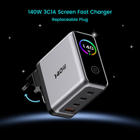 Chargeur Tommox 140w Gan Type C 100w Chargeur pour ordinateur portable Type C Adaptateur secteur universel de voyage pour mac Book iphone 17 40w Chargeur rapide