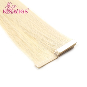 Extensions de cheveux invisibles de luxe premium, 100% cheveux humains Remy, blond naturel, vierges, sans couture, extensions à bandes adhésives. - Product Image 1