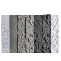 Panneaux muraux insonorisés 3D en fausse pierre PU, poids léger, pour décoration murale de maison
