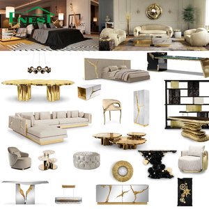 <span class=keywords><strong>Divani</strong></span> Europei Moderni, Set di Mobili di Lusso per Soggiorno, Divano Curvo <span class=keywords><strong>in</strong></span> <span class=keywords><strong>Pelle</strong></span>, Design Italiano, Soluzione Chiavi <span class=keywords><strong>in</strong></span> Mano per Villa - Product Image 4