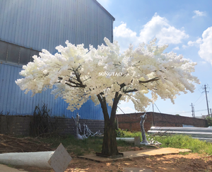 Songtao mariage maison <span class=keywords><strong>d</strong></span>écoration intérieure grand arbre à fleurs de sakura <span class=keywords><strong>faux</strong></span> arbres à fleurs de <span class=keywords><strong>cerisier</strong></span> blanc - Product Image 2