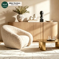 Ensemble de canapés de luxe moderne et élégant, siège cascade, fauteuil en peau de mouton pour salon, coussin moelleux et doux, fabriqué à la main pour villa