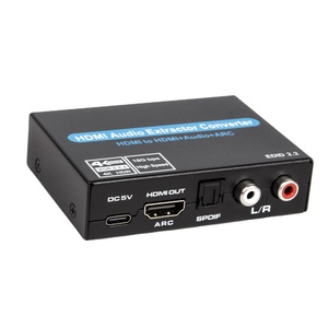 Hdtv2.0 trích xuất âm thanh chuyển đổi Adapter hỗ trợ 4K 60Hz HDR 4K HD để quang Toslink <span class=keywords><strong>SPDIF</strong></span> 3.5mm <span class=keywords><strong>L</strong></span>/<span class=keywords><strong>R</strong></span> ARC 5.1 HDCP 2.2 - Product Image 1
