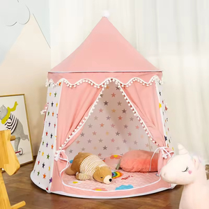 <span class=keywords><strong>Tente</strong></span> de jeu portable pour enfants en forme de yurte rose étoilée, château de princesse, taille <span class=keywords><strong>king</strong></span>, <span class=keywords><strong>tente</strong></span> de jeu pop-up unisexe pour bébé - Product Image 1