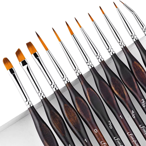 11 taille <span class=keywords><strong>petit</strong></span> ensemble de pinceaux de <span class=keywords><strong>peinture</strong></span> de détail fin pinceaux de modèle de passe-temps pour aquarelles acryliques et <span class=keywords><strong>peinture</strong></span> par numéro - Product Image 1