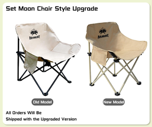 Silla Plegable Portátil Tipo Luna, Doble Capa, Tela Oxford 600D, Marco de Acero al Carbono, Silla de Camping para Picnic y Pesca al Aire Libre - Product Image 5