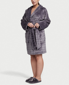 Accappatoio Kimono invernale in morbido pile caldo da donna rosa casa - Product Image 5