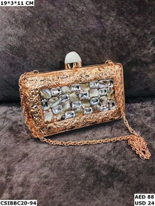 Diseñador-Exclusivo exquisitamente hecho a mano nupcial latón madre de perla embragues elegante moda estilo noche ocasiones bolsa - Product Image 3