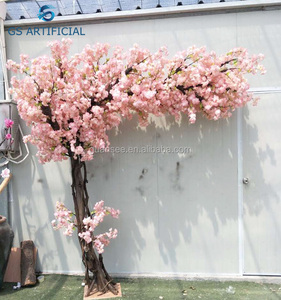 Künstliche Kunststoff Stamm Hochzeit Dekoration Bogen Harf Form Kirschblüte Baum - Product Image 1
