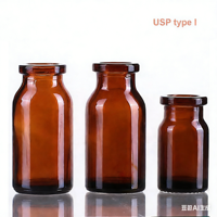 Flacon en verre moulé pour liquides pharmaceutiques, capacité 10ml-50ml-120ml, avec compte-gouttes et impression sérigraphique, couleur ambre