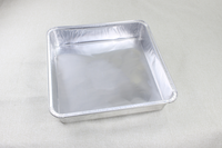Plat en aluminium grand format 4600 ml, article 40433, plateau carré résistant au four pour écrevisses, poisson grillé, buffet de fruits de mer, emballage à emporter