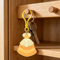 Porte-clés personnalisé en PVC souple 3D avec logo, série Princesse, commande d'échantillons bienvenue, cadeau, commande en gros, bonus premier achat, frais de port réduits, directement de l'usine
