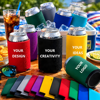 Manchon isotherme personnalisé en néoprène pour canettes fines, impression par sublimation, pour bière et soda, portable, étanche, pliable, pour femme