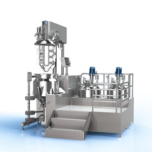 200L de elevación hidráulica avanzada calefacción eléctrica PLC Control de pantalla táctil homogeneizador de vacío emulsionante con tecnología de Alemania - Product Image 1