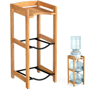 Supporto <span class=keywords><strong>per</strong></span> Tanica d'Acqua da 5 Galloni, 5 Ripiani in Legno Naturale Massiccio, 31'' di Altezza, <span class=keywords><strong>per</strong></span> <span class=keywords><strong>Cucina</strong></span>/Bagno, con 2 Ripiani Superiori - Product Image 1