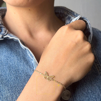 Pulseras de joyería fina de moda delicada hermosa pulsera de mariposa brazaletes joyería para mujer joyería regalos de fiesta