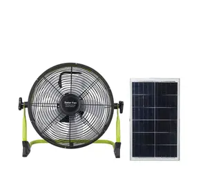 Güneş enerjili Fan Hotsale 14 inç plastik mekanik 6V 10W kat ücretsiz yedek parçalar Ac güneş fanı