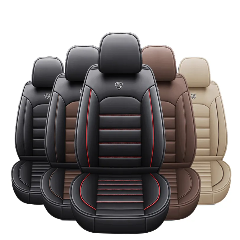 Thể thao phong cách nội thất phụ kiện có thể giặt 5 chỗ ngồi PVC phổ kích thước phù hợp với PU da tự động bao gồm chỗ ngồi đầy đủ cho xe
