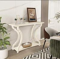 Table console moderne blanche en détresse pour l'entrée, le salon ou la chambre à coucher-Tables basses élégantes pour les appartements, les hôtels et les villas