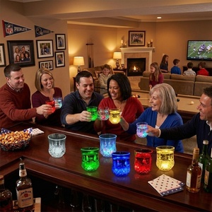 Vaso Transparente LED de 7oz, Ecológico y Duradero, Activado por Líquido, para Fiestas, Halloween, Navidad, Graduación, Año Nuevo y Otros Eventos - Product Image 3